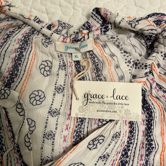 Grace & Lace Willow Button Down Peasant Blouse - Size XL - NWT - Picture 6 of 11